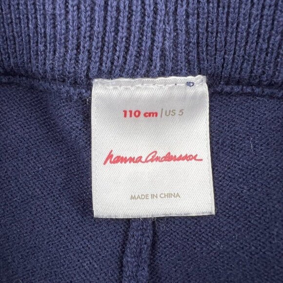 Hanna Andersson Tannenbaum Sweater Leggings In Navy - Picture 7 of 9